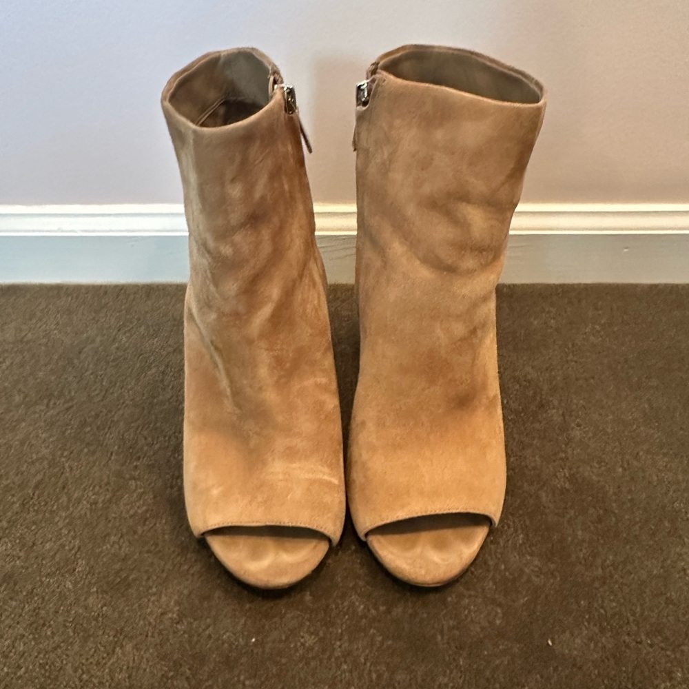 Sam Edelman Oatmeal Beige Yarin Open Toe Heel